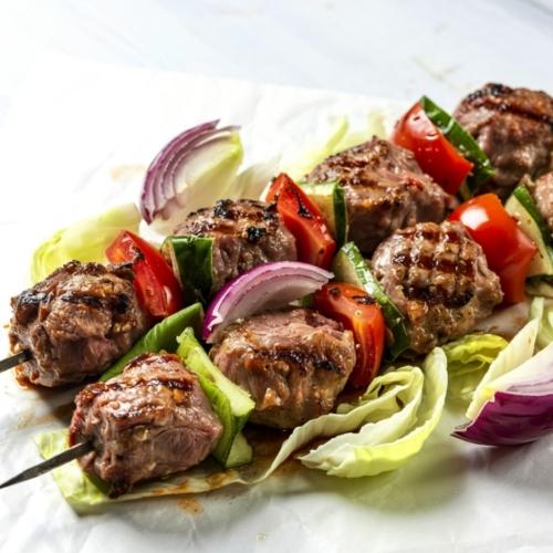 Lamb Shish with Halloumi