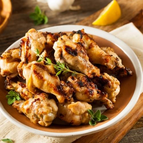 Portion of Grilled Wings